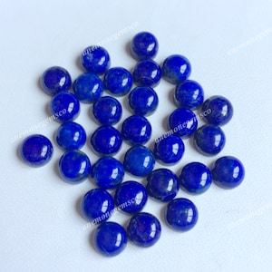 Cabochon rotondo in lapislazzuli da 5 mm, confezione da 10 pezzi. Bellissimo cabochon rotondo in lapislazzuli per la creazione di gioielli.