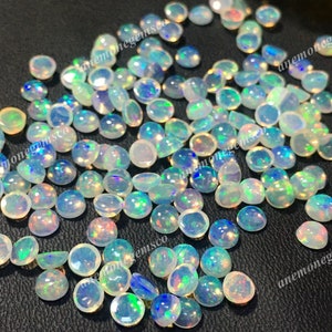 Cabochon rotondo in opale etiope da 4 mm, opale di fuoco di alta qualità, lotto da 10 pezzi, ideale per creare braccialetti e collane, gioielli da regalo.