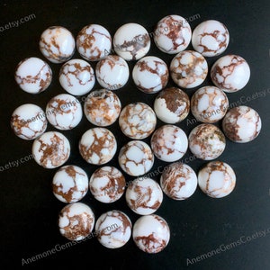 10mm Wild Horse Jasper Cabochon 10 Pcs Pack Round Shape Gemstone, Natural Semi Precious Gemstone For Jewelry Making, Loose Gemstone