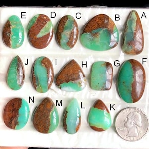Cabochons de chrysoprase sélectionnés, Pierre semi-précieuse naturelle pour la fabrication de bijoux, Pierre de chrysoprase en vrac pour pendentifs LOT-338