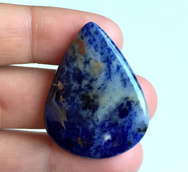 Natural Blue Sodalite Jasper Cabochon Top Quality Loose stone for Jewelry making Blue Gemstone 39x30x5mm 40076