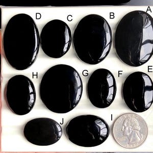 Selected Black Onyx Cabochon, Natural Semi Precious Gemstone For Jewelry Making, Black Onyx Wire Wrapping Pendants Jewelry LOT- 449