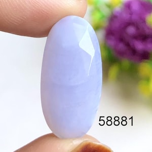 Blauer Spitze Achat facettierter Edelstein, natürlicher Halbedelstein für die Schmuckherstellung, Spitze Achat facettierter polierter Edelstein Kristalltherapie