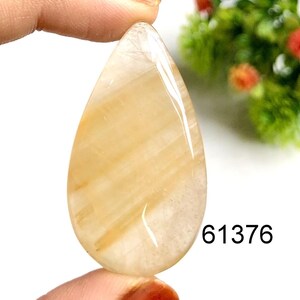 Gouden rutiel cabochon, natuurlijke halfedelsteen voor het maken van sieraden, gouden rutiel natuurlijke kristallen hangers sieraden, power kristal