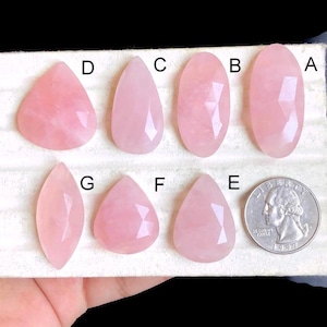 Ausgewählter Rosenquarz facettierter Edelstein, hübscher seltener Rosenquarz Heilstein für die Schmuckherstellung, Crystal Quartz Jewelry LOT- 106