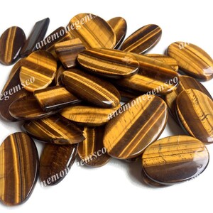 Gele tijgeroog cabochon groothandel Lot, mix vormen en maten tijgers cabochon voor het maken van sieraden