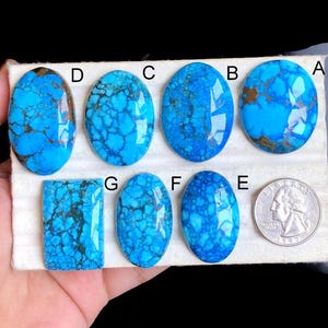 Cabochon turquoise en magnésite sélectionnée, pierre semi-précieuse naturelle pour bijoux bohème, LOT de 104 bijoux de style sud-ouest