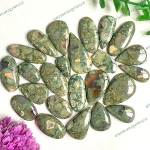 Natuurlijke ryoliet cabochon groothandel, mix vormen en maten ryoliet cabochon voor sieraden en ambacht