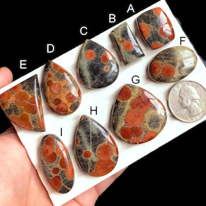 Ausgewählte Erdnuss Obsidian Cabochon, Natürliche Halbedelstein für die Schmuckherstellung, Obsidian Handgemachter Schmuck, Heilstein LOT- 4