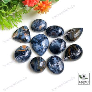 Cabochon di Pietersite da 10-15 mm circa, forme miste, lotto da 10 pezzi, come da immagine. Pietersite naturale da utilizzare per collane e gioielli in stile Boho 62544