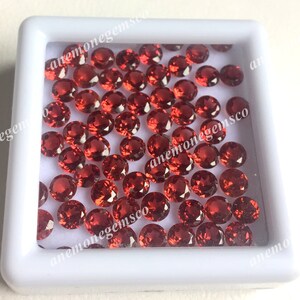 Grenat rond, pierre à facettes, 4 mm, 10 m, paquet de pièces, grenat du Mozambique pour la fabrication de bijoux, grenat naturel, fourniture artisanale, grenat AAA, qualité supérieure