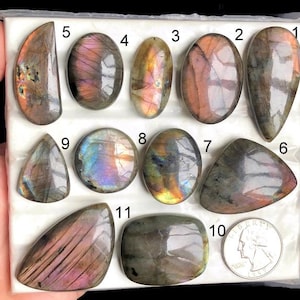 Selected Multi Flashy Labradorite Cabochon, Natural Multi Purple Labradorite Loose Gemstone For Jewelry, Healing Crystal Ring LOT-58 LOT-396