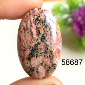Cabochon en jaspe en peau de léopard, pierre semi-précieuse naturelle pour la fabrication de bijoux, pendentif en cristal de protection de style bohème en jaspe de peau de léopard