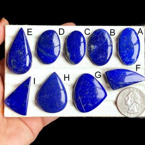 Geselecteerde lapis lazuli cabochons, natuurlijke halfedelsteen voor het maken van sieraden, lapis lazuli handgepolijste edelsteen voor sieraden LOT-71