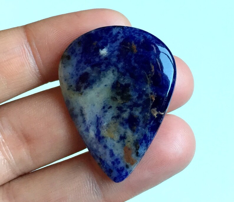 Natural Blue Sodalite Jasper Cabochon Top Quality Loose stone for Jewelry making Blue Gemstone 39x30x5mm 40076
