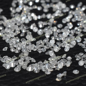 Natural White Diamond Round Faceted 1-I3 Clarity G-H White Color For Jewellery Making, Loose Diamond 1.3mm-1.7mm