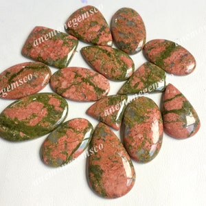 Geweldige unakiet jaspis cabochon groothandel partij, mix vormen en maten unakiet jaspis cabochon voor het maken van sieraden
