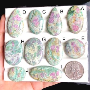 Ausgewählte Rubin Fuchsit Cabochon, natürliche Halbedelstein für die Schmuckherstellung, Rubin Fuchsit Meditation Kristall Schmuck LOT-246