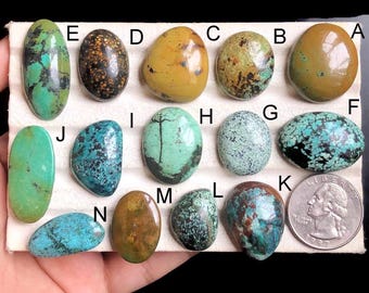 Cabochon Ovale En Magnésite Synthétique Couleur Turquoise - 18x13mm - Neuf - Fait Main En France