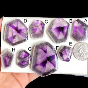 Ausgewählte Trapiche Amethyst Scheibe Edelstein, handgemachter Trapiche Amethyst handgemachter Edelstein für die Schmuckherstellung LOT-207