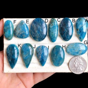Geselecteerde neon apatiet cabochon, natuurlijke apatiet handgemaakte edelsteen voor het maken van sieraden, apatiet designer sieraden LOT-85