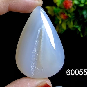 Piedra preciosa drusa de ventana blanca, piedra preciosa semipreciosa natural para hacer joyas, colgantes de envoltura de alambre drusa de ventana, regalo de joyería para ella