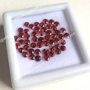 Granate Redondo Piedra Facetada 3mm 10m Pc Pack Mozambique Granate Para Joyería Fabricación Granate Natural Suministro Artesanal Granate AAA Calidad Superior