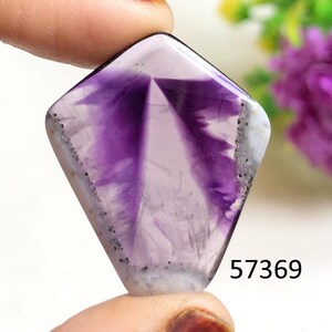 Cabochon de pierre précieuse améthyste trapiche, pierre semi-précieuse naturelle pour la fabrication de bijoux, bijoux pendentifs tranche améthyste tapiche