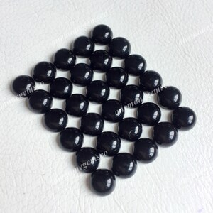 Cabochon rotondo in onice nero da 6 mm, confezione da 10 pezzi Bellissimo cabochon rotondo in onice nero per la creazione di gioielli