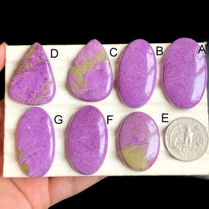 Geselecteerde stichtiet cabochons, natuurlijke halfedelsteen voor het maken van sieraden, stichtiet handgepolijste edelsteen hangers sieraden LOT-23