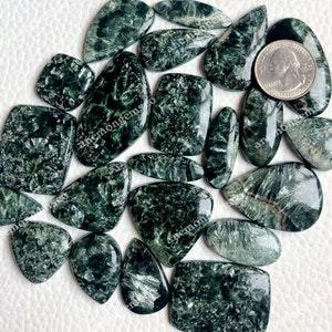 Topkwaliteit Seraphinite Cabochon Groothandel Lot, Mix vormen en maten Seraphinite Cabochon voor het maken van sieraden en ambachten