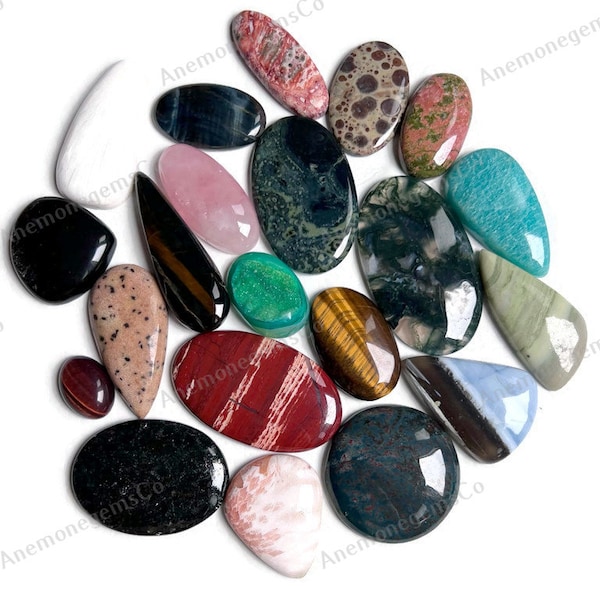 Wholesale Lot of Mixed Natural Cabochon By Weight With Different Shapes And Sizes Used For Jewelry Making