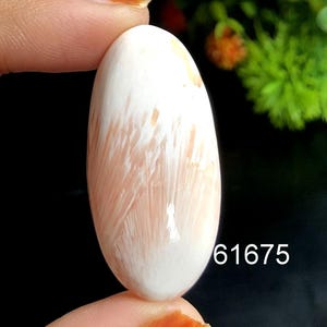 Cabochons en scolécite rose, pierre semi-précieuse naturelle pour la fabrication de bijoux, pendentifs en cristal de méditation scolécite