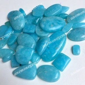 Blauwe hemimorfiet cabochon groothandel veel, mixvormen en maten hemimorfiet cabochon voor het maken van sieraden