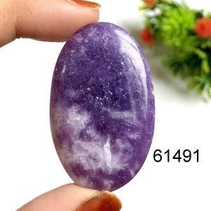 Cabochon en lépidolite, pierre semi-précieuse naturelle pour la fabrication de bijoux, cabochon fait main en lépidolite, cristal naturel