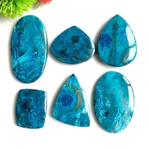 Cabochon de Shattuckite, pierre semi-précieuse naturelle pour la fabrication de bijoux, Shattuckite de qualité AAA + Shattuckite à utiliser pour des bijoux faits main