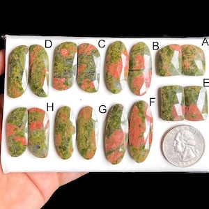 Paires de boucles d'oreilles à facettes en jaspe Unakite sélectionnées, Pierres semi-précieuses naturelles pour la fabrication de bijoux, Boucles d'oreilles en jaspe, LOT de 194