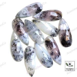 Dendrite Opal Rosa Taglio Forma Pera Lotto 10 x 30 mm Calibrato Rosa Taglio 6pz Lotto Dendritic Opal Pietra Preziosa Fatta a Mano per la Creazione di Gioielli