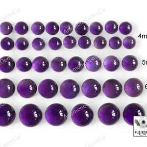 Ametista Cabochon rotondo liscio Confezione da 20 pezzi Pietra preziosa di ametista di alta qualità per la creazione di gioielli fai da te, forniture artigianali