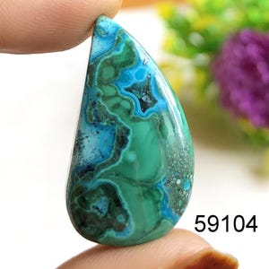 Cabochon di malachite crisocolla, pietra preziosa semipreziosa naturale per la creazione di gioielli, pendenti eleganti in crisocolla, regalo per persona speciale