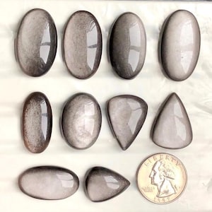 Cabochon in argento lucido selezionato, pietra semipreziosa naturale per la creazione di gioielli, gioielli in cristallo con pietra preziosa naturale in argento lucido, LOTTO-427