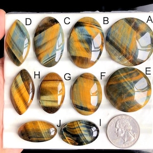 Cabujón de ojo de tigre multiusos, piedra semipreciosa natural para joyería, colgante de cristal de ojo de tigre, lote de 357