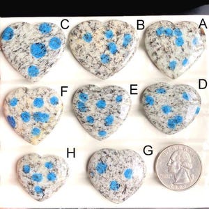 Cabochon coeur en jaspe K2 sélectionné, pierre semi-précieuse naturelle pour la fabrication de bijoux, pendentifs en forme de coeur pour enroulement de fil, bijoux LOT-270