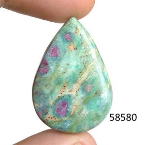 Rubin Fuchsit Cabochon, natürlicher Halbedelstein für die Schmuckherstellung, Rubin Fuchsit Boho Schmuck für Weihnachtsgeschenk Heilkristall