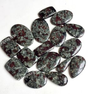Natuurlijke Eudialyte-Jaspis Cabochon Groothandel Lot, mix vormen en maten Eudialyte Cabochon voor sieraden en ambacht