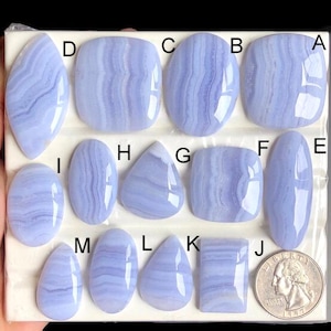 Ausgewählte blaue Spitze Achat Cabochons, natürlicher Halbedelstein für die Schmuckherstellung, Spitze Achat lose Edelstein für Schmuck LOT-291