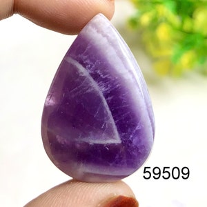 Cabujón de amatista Chevron, piedra preciosa semipreciosa natural para la fabricación de joyas, piedra preciosa de encaje de amatista para uso en colgantes con envoltura de alambre