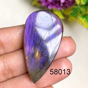 Cabochon de labradorite violette, pierre semi-précieuse naturelle pour la fabrication de bijoux, cadeau pendentif labradorite violette pour elle, spécimen de minéraux