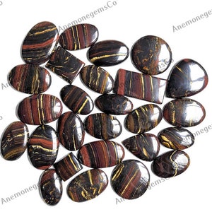 Hoogwaardige kwaliteit ijzeren tijgeroog cabochon groothandel veel, mixvormen en maten tijgers cabochon voor het maken van sieraden