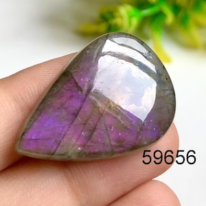 Cabochon en labradorite violette, pierre semi-précieuse naturelle pour la fabrication de pendentifs, bijoux pendentifs de créateur en labradorite violette de qualité AAA+